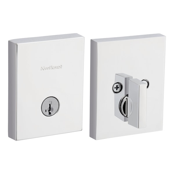 Kwikset Residential Deadbolts Single Cylinder Reversible Bright Chrome 258RCT-26S.STRKP - main