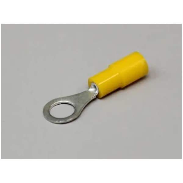 Nichifu Eco-Friendly Polycarbonate Insulated Ring Terminals, Stud #8, AWG 24-20 TMEX 0.3-4-YEL - main