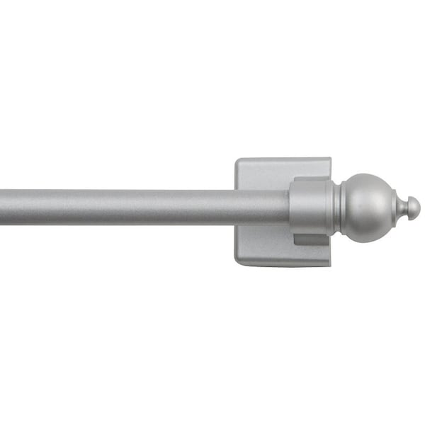 Kenney Mfg Cafe Rod, 716 in Dia, 16 to 28 in L, Metal, Satin Silver KN40343 - main