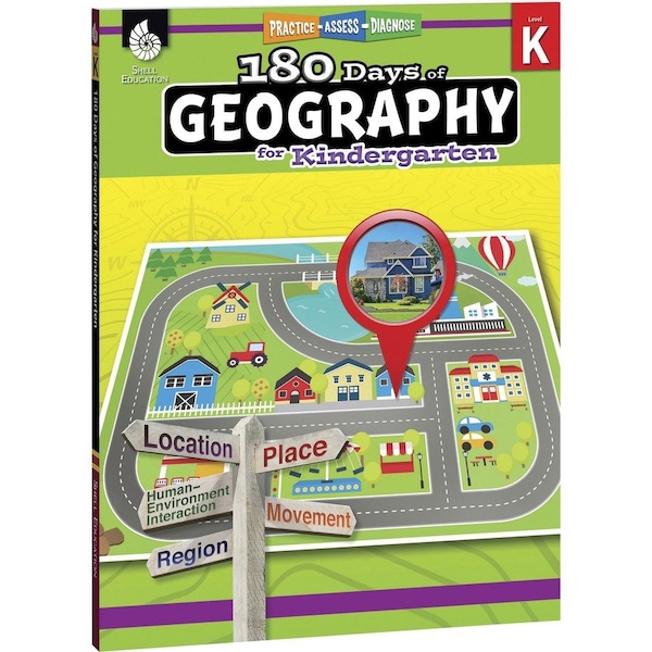 Shell Education 180 Days of Geography for Kindergarten 28621 - main