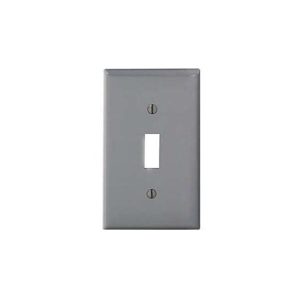 Leviton Switch Wallplate, Standard Size, Gang 1, Gray 80701-GY - main
