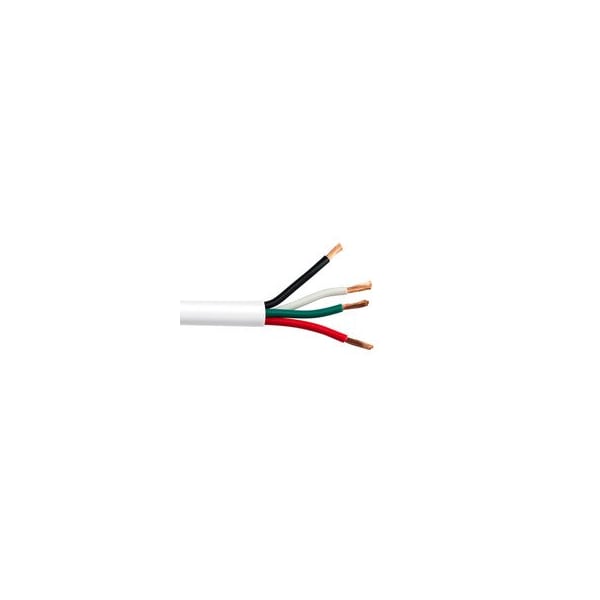 Cable Wholesale Plenum Security Cable, White, 16/4 (16 AWG 4 Conductor), Stranded, CMP, Spool, 1000 foot 11K6-04912MH - main