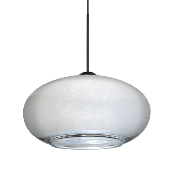 Besa Lighting Besa Brio 7 Pendant, Silver Foil, Black Finish, 1x 35W MAX GY6.35 Base 1XT-2492SF-BK - main