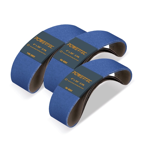 Powertec 4 in W, 36 in L, Zirconia, Blue 443621ZN - main