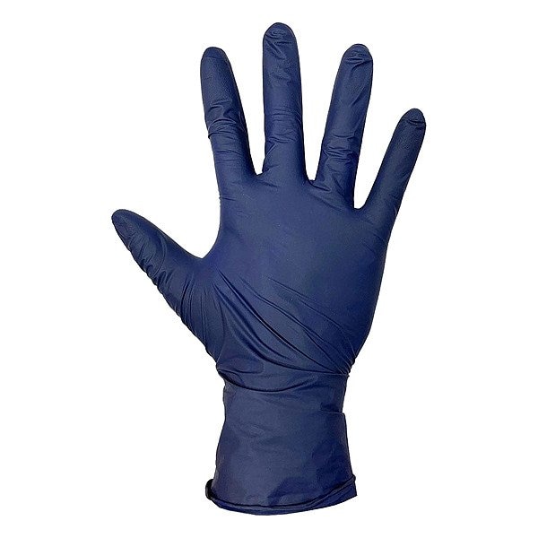 Detectamet 455-A265, Disposable Gloves, 4 mil Palm, Nitrile, Powder-Free, L, 100 PK, Blue 455-A265-S091-X31 - main