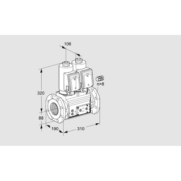 Honeywell Kromschroder Solenoid Gas Safety Valve - Class A, 500 mbar, IP65, VCS Series KS88204974 - main
