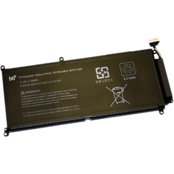 Battery Technology REPLACEMENT LAPTOP LI-POLYMER BATTERY FOR HP ENVY 15-AH, 15T-AE, M6-P LP03XL, 80 807417-005-BTI - main