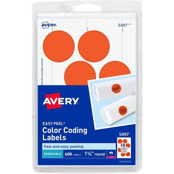 Avery Printable Color Coding Labels, PK400 05497 - main
