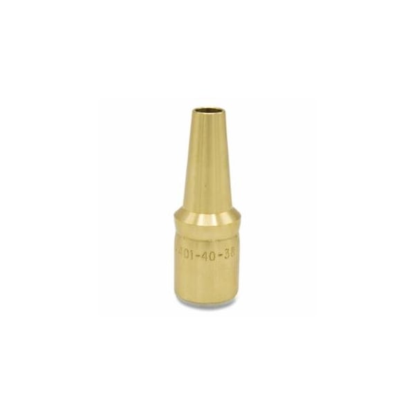 Bernard Air-Cooled Bore Nozzle, Standard-Duty, Slip-On, 3/8 in Bore, 1/16 in Recess, Tapered, Brass, 10PK 360-401-40-38 - main