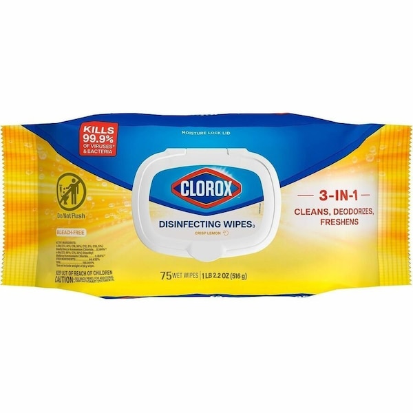 Clorox Disinfecting Wipes, 75 ct, Soft Pack, PK6 31404 - main
