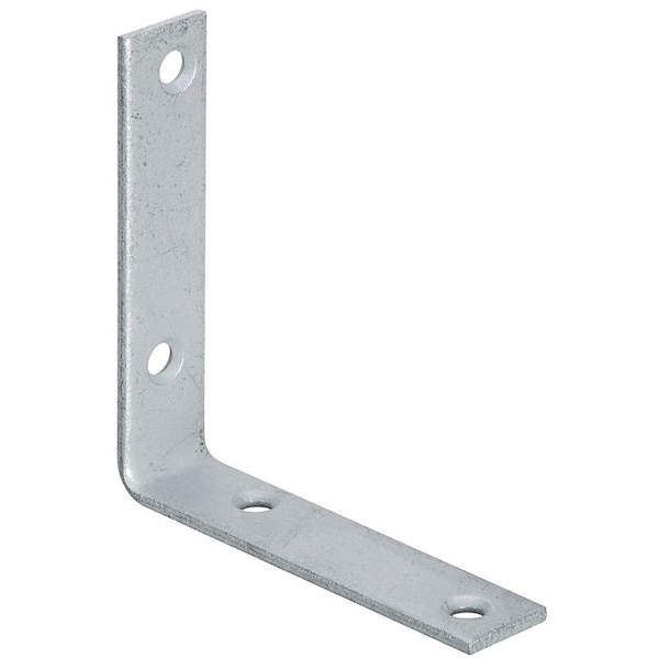 National Hardware 115BC Series Corner Brace, 4 in L, 7/8 in W, Galvanized Steel, 0.12 Thick Material N220-202 - main