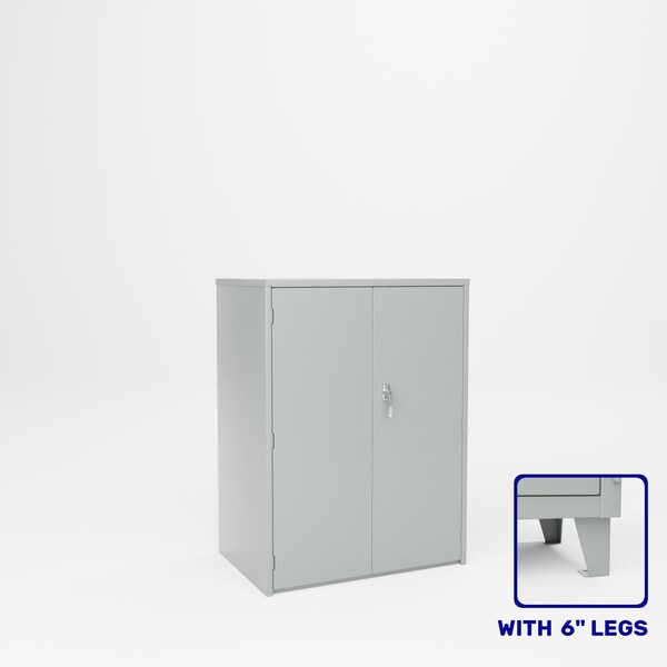 Pucel Heavy Duty Storage Cabinet with 6 in Legs, 36 in W x 54 in H x 24 in D, Light Blue HDSC-3648-24-2L - main