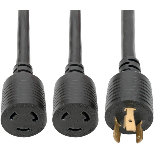 Tripp Lite 1FT POWER CORD Y SPLITTER CABLE L6-20P TO 2XL6-20R FOR PDU/UPS 20A 10AWG P039-001-2 - main