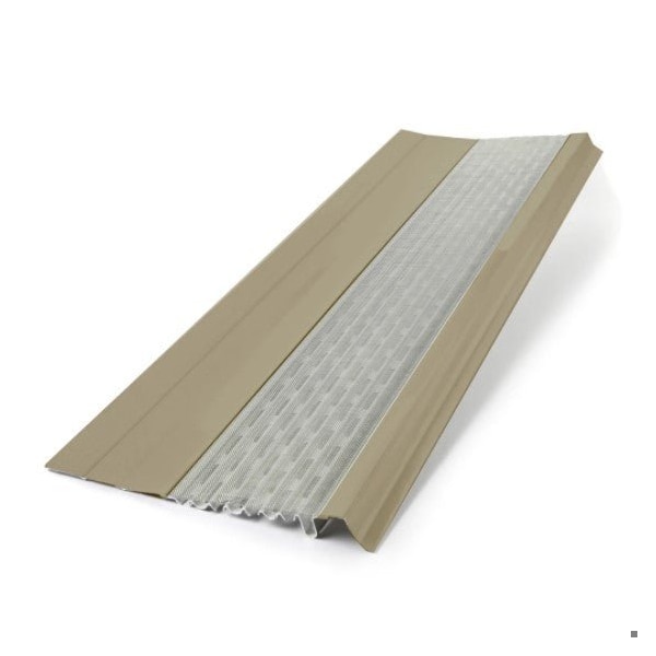 Waterlock Micromesh Flat Aluminum/SS Gutter Guard, Wicker, 35ft WM-FLT-035-WKR - main