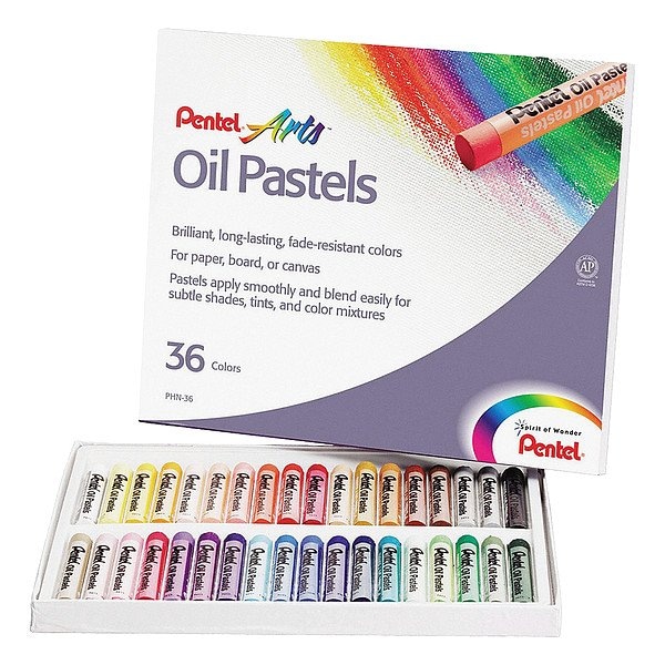 Pentel Oil Pastel Set w/Carrying Case, 36 Pc PENPHN36 - main