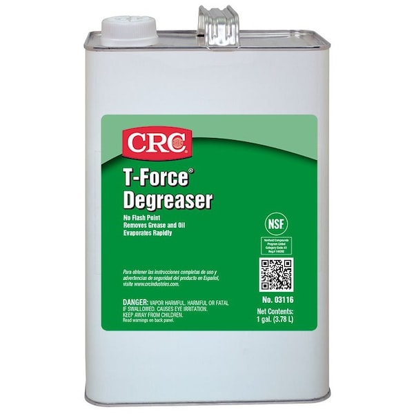Crc T-FORCE HIGH PERFORMANCE NON-FLAMMABLE REVOLUTIONARY TECHNOLOGY DEGREASER, 1 GAL BOTTLE 3116 - main