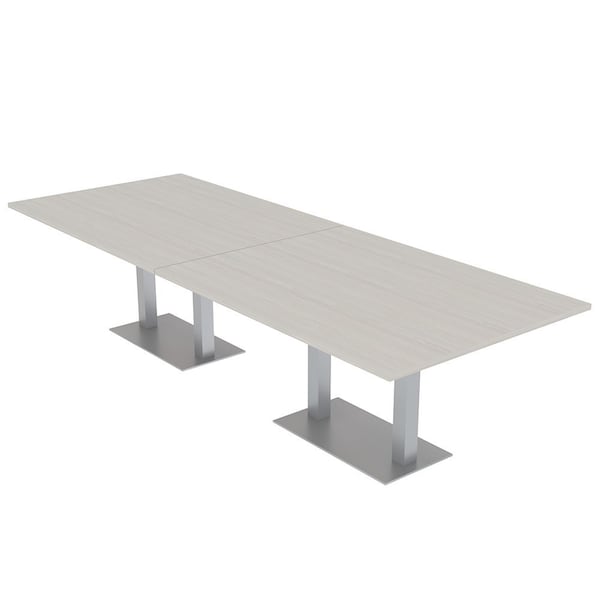Skutchi Designs Rectangle Conference Table With Power, 48 in W, 144 in L, Ivory HAR-REC-48X144-DOU-K458-NA - main