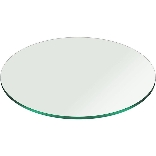 Fab Glass And Mirror 38in in Round Glass Table Top 3/8in Thick Pencil Polish Edge Tempered by, Wall Mirror 38RT10THPETE - main