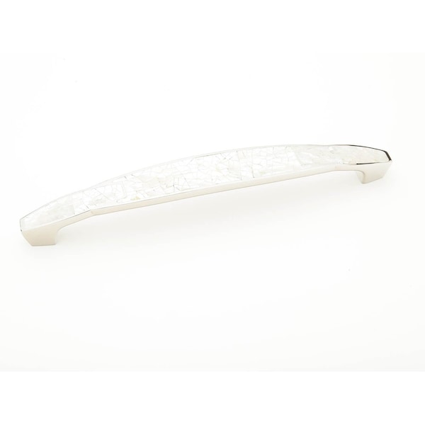 Schaub 8in Center to Center Mother of Pearl Cabinet Pull Polished Nickel Finish 992-8-MOP-PN - main