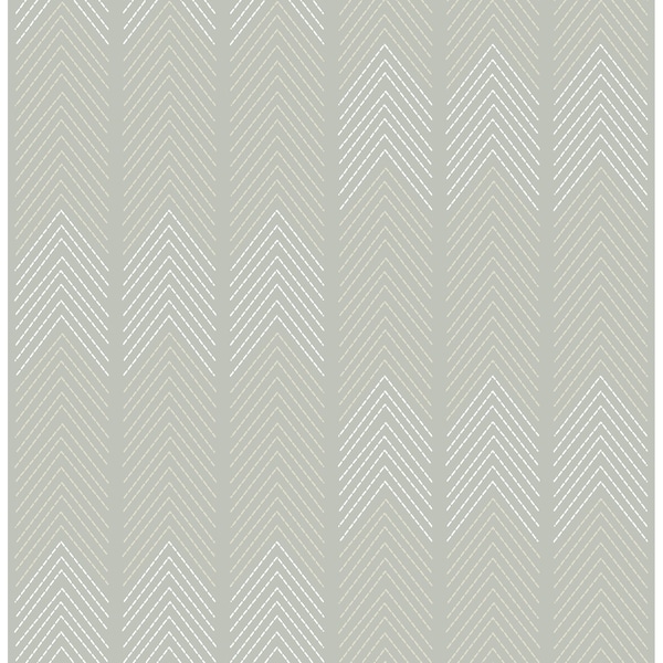 A-Street Prints Nyle Light Grey Chevron Stripes Wallpaper 4066-26527 - main
