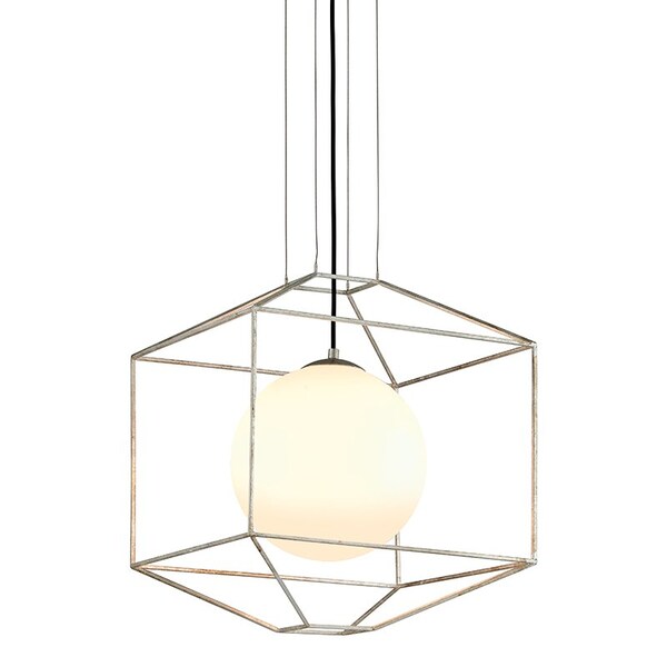 Troy Lighting Silhouette 1 Light Chandelier 18 In. Silver Leaf F5254 - main