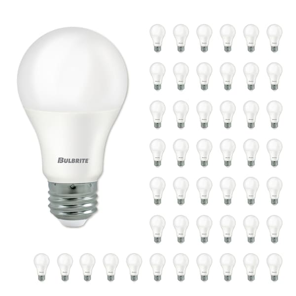 Bulbrite LED Filament 9W Dimmable A19 Light Bulb, Frost Glass, Medium E26 Base, 3000K, 800lu, 48PK 861721 - main