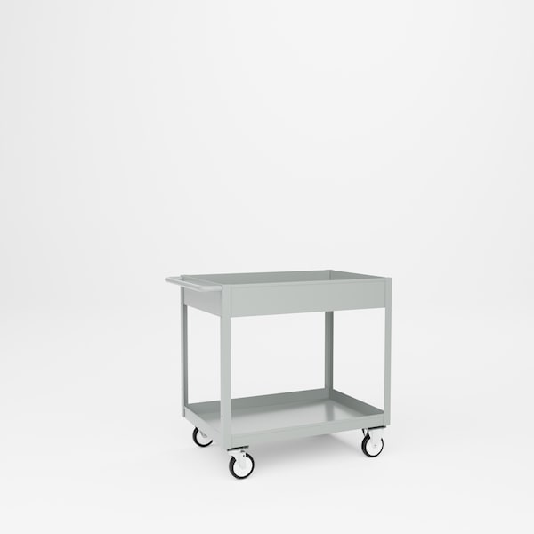 Pucel Welded Box Service Cart, 24 in W x 36 in D x 37 in H, 6 in Deep Box, Gray TSC-2436-6P - main