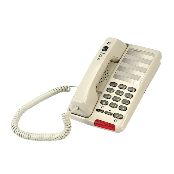 Med-Pat Speaker Desk Phone With Data Port Jack, Beige D6SP - main