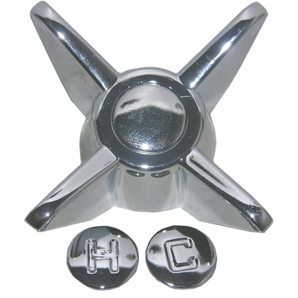 Westlake Pipe & Fittings American Standard Colony Diverter Hot & Cold Buttons Chrome Tub & Shower Handle Kit HC-220AMB - main