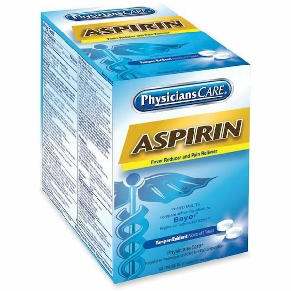Physicianscare Aspirin, Tablet, 325mg, PK50 90014 - main