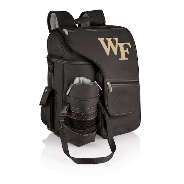 Picnic Time Family Of Brands NCAA Wake Forest Demon Deacons Turismo Backpack Cooler with Water Bottle CarrierBlack 641-00-175-614-0 - main