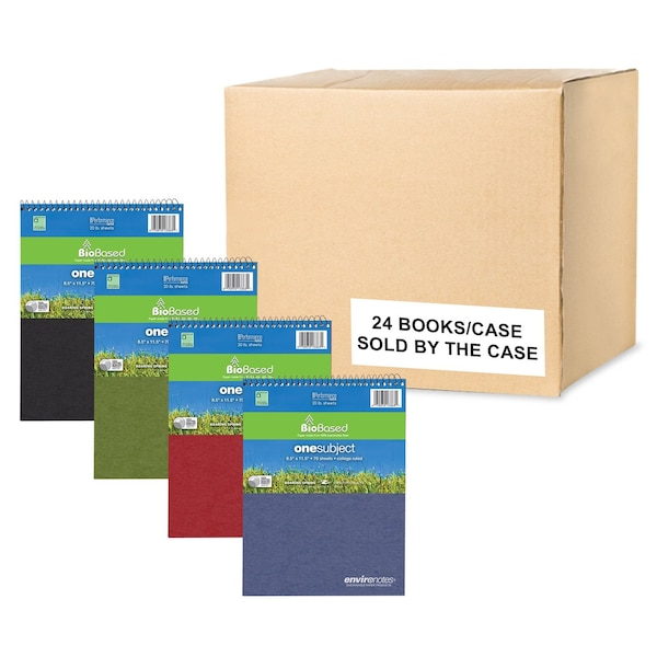 Roaring Spring Case of Flipper Wirebound Notebooks, 8.5"x11.5", 1 Sub, 70 sht, Asstd Covers, College Ruled W/Margin, PK24 13363cs - main
