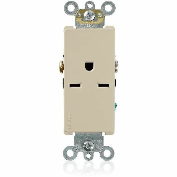 Leviton Commercial Grade Decora Receptacle, 15 Amp, 250 Volt 16641-I - main