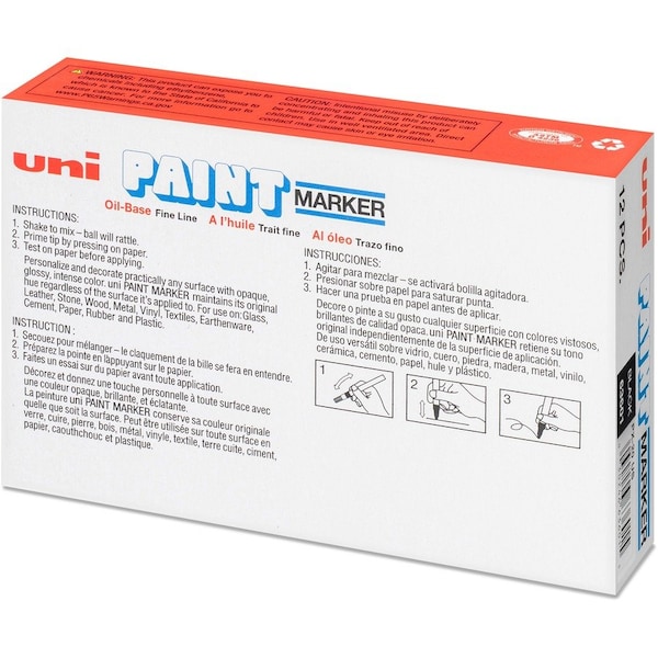 Uni-Ball UniPaint PX20 OilBased Medium Point Marker, Black UBC63601 - main