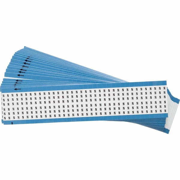 Brady Alphabetical Vinyl Cloth Upper Case Wire Marking Cards, Pack of 25 Cards, 25PK WM-N-PK - main