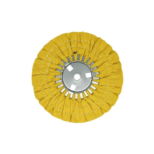 Renegade Products Usa 9" Stitched Airway Buffing Wheels, Yellow, Double Stitch, Removable Center Plate FAW9X3X5/8N2-16YT-2RS - main