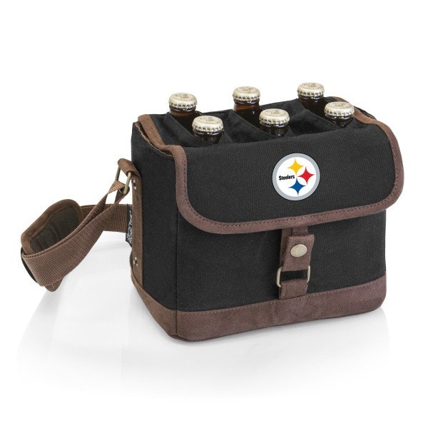 Picnic Time Family Of Brands NFL Pittsburgh Steelers - Beer Caddy Cooler Tote with Opener 762-00-311-254-2 - main
