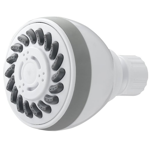 Boston Harbor Fixmount Shower Head, 175 66 80 gpm LMIN psi, 1214 NPT Connection, Threaded, ABS, White SD3068WH - main