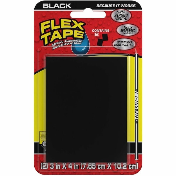Flex Seal Flex Tape Mini Black, 2 pcs. 3in x4in, 24PK TFSBLKMINI - main
