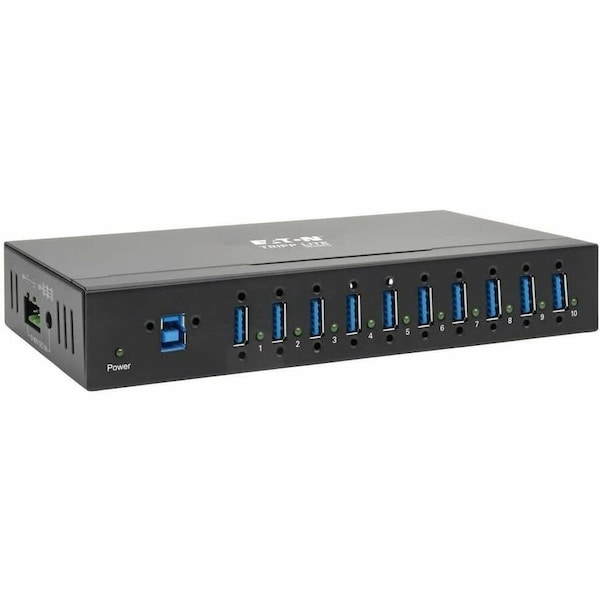 Eaton Tripp Lite Series 10-Port Industrial-Grade USB 3.x 5Gbps Hub - 20 kV ESD Immunity, Metal U360-010-IND - main