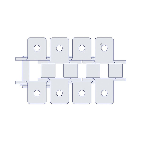 Hkk Chain HKK Riveted Single Pitch Standard w/K-1 Att on Every P, .75P, .469 Dia x .5 W RC060RK1EV - main