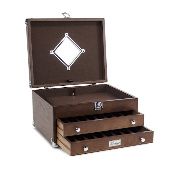 Gerstner 2-Drawer Dark Oak EDC Case - International GI-T14-D - main