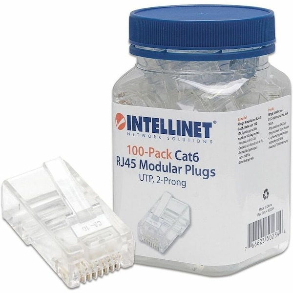 Intellinet Network Solutions 100 PIECE CAT6 RJ45 MODULAR PLUGS 502344 - main