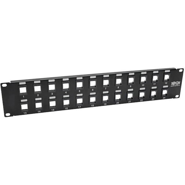 Eaton Tripp Lite Series 24-Port 2U Rack-Mount Unshielded Blank Keystone/Multimedia Patch Panel, RJ45 N062-024-KJ - main