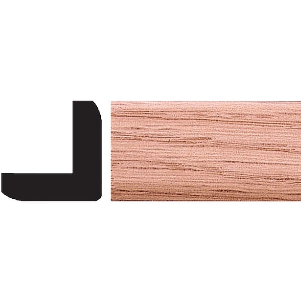 House Of Fara 1''x1''x8 ' Solid Red Oak Outside Corner Molding 9568 - main