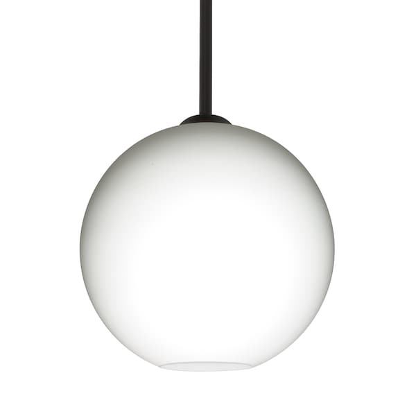 Besa Lighting Besa Coco 8 Stem Pendant, Opal Matte, Black Finish, 1x 9W LED 1TT-COCO807-LED-BK - main