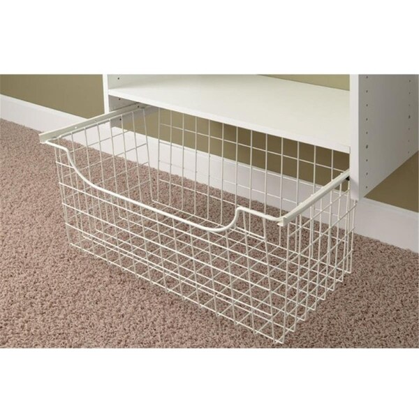 Rickis Rugs 12 in. White Easy Track Wire Basket RI84472 - main