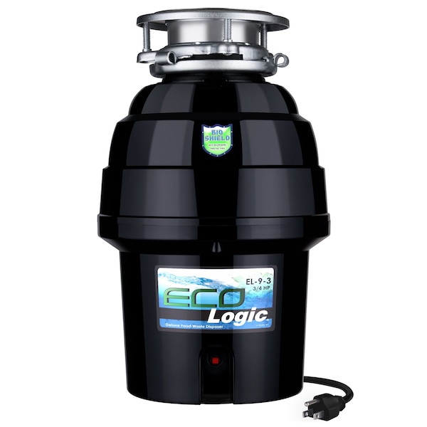 Eco Logic 3/4 HP Continuous Feed Garbage Disposal with Stainless Steel Sink Flange 10-US-EL-9-3B - main