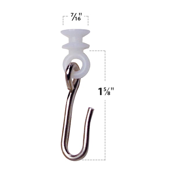 Crest Healthcare Curtain Hook For Crest Slim Track, Clickeze NanoTrac, Alpine And Grant 9008 - main