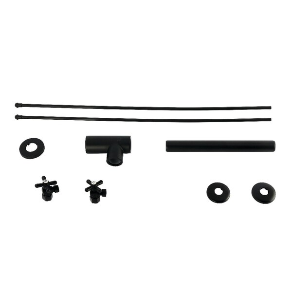 Kingston Brass Plumbing Sink Trim Kit with Bottle Trap, Matte Black KPK800MBP - main